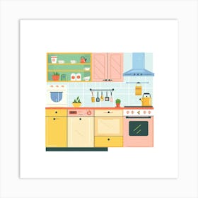 Kitchen Interior Design Art Print