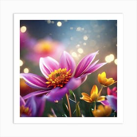 Flowers In The Garden 1 Art Print