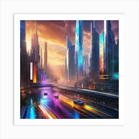 Futuristic City 164 Art Print