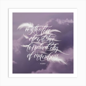 Calligraphy With Feathers Art Print