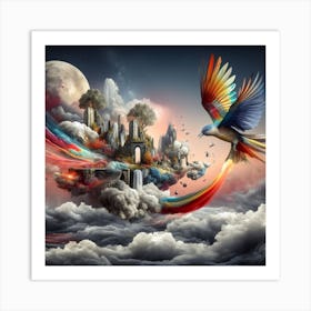 Parrot In The Sky Art Print