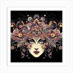 Psychedelic Woman Art Print