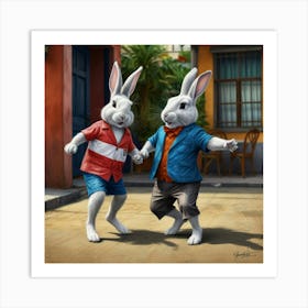 Bunny Dance 3 Art Print