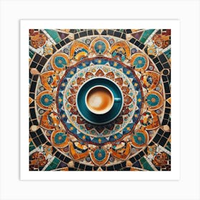 Coffee On A Tile Art Print