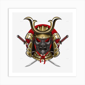 Samurai Katana Warrior Art Print