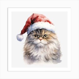 Santa Cat 1 Art Print