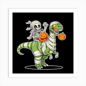 T-Rex Halloween Art Print