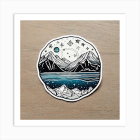 Mountains And Stars Art Print