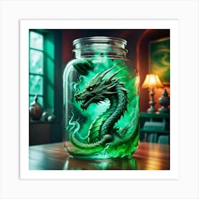 Dragon In A Jar Art Print