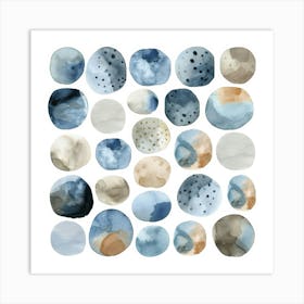 Watercolor Circles 9 Art Print