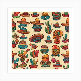 Mexican Pattern 25 Art Print