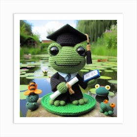 Amigurumi, Frog 3 Art Print