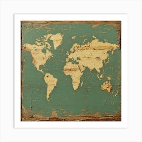 World Map Art 27 Art Print