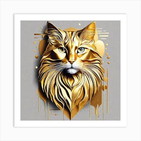 Golden Cat 6 Art Print