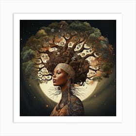 "Eternal Unity: Woman and the Arboreal Tree of Life” Poster