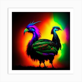 Colorful Pheasants Art Print