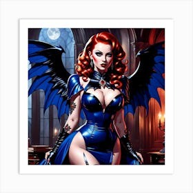 Vampiric Woman Art Print