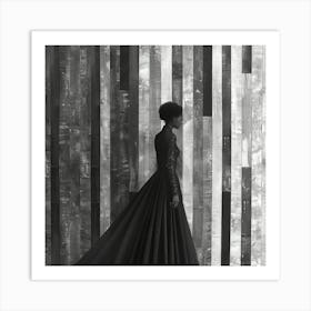 Black And White Portrait Of A Woman 1 Art Print