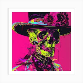 Skeleton In Hat 2 Art Print