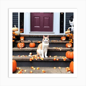 Halloween Cat 6 Art Print