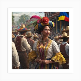 Colombian Festivities Trending On Artstation Sharp Focus Studio Photo Intricate Details Highly (8) Art Print