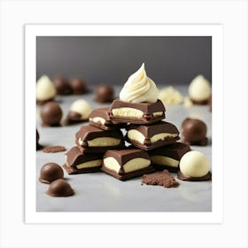 Stack Of Chocolates Art Print