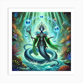 Myraxis Keeper Of The Tides Art Print