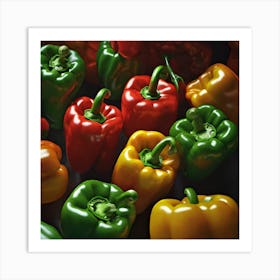 Colorful Peppers 10 Art Print