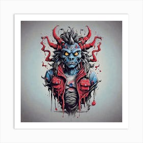 Demon Skull Art Print