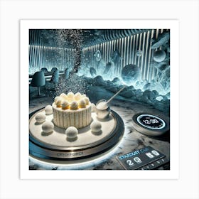 A Futuristic Dessert Called Frozen Stardust Cake, Art Print