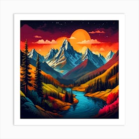 Landscape Painting Art Print