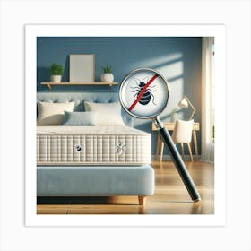 Magnifying Glass On A Mattress Art Print