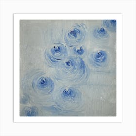 Blue Swirls Art Print