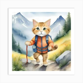 Kitty's Long Trek Art Print
