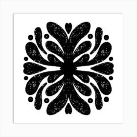 Black And White Flower 12 Art Print