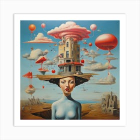 'The House In The Sky' Art Print