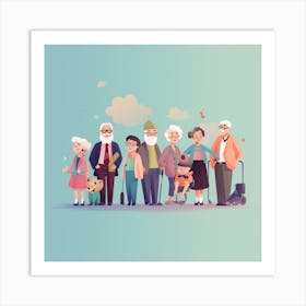 Old People 4 Art Print