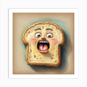 Bread Face 3 Art Print