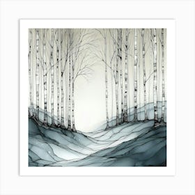 Birch Forest Art Print