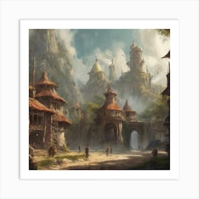 Fantasy City 88 Art Print