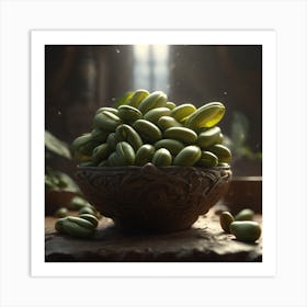 Green Beans In A Bowl 3 Art Print