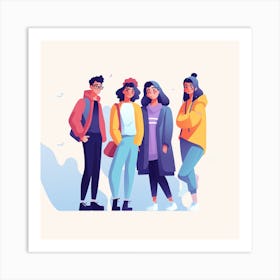 Group Of Friends Art Print