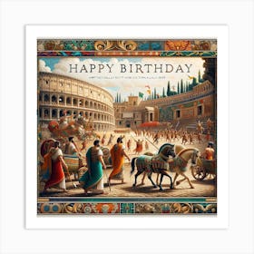 Happy Birthday Roman Art Print