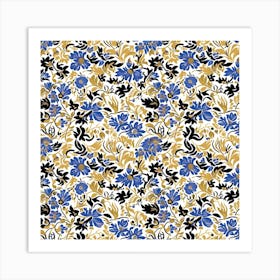 Sunny Meadow London Fabrics Floral Pattern 6 Art Print