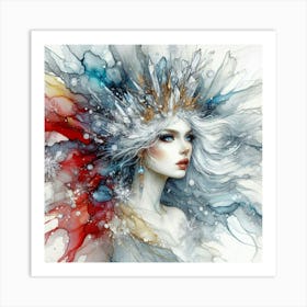 Girl In The Snow Art Print