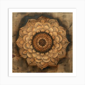 Pyrography on Wood Art Print