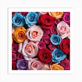 Colorful Roses 41 Art Print