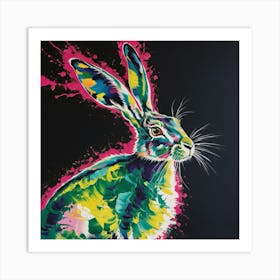 Rainbow Hare 1 Art Print