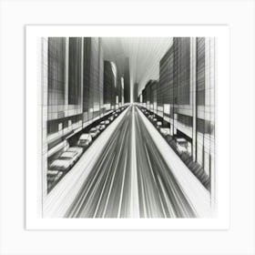 Streets of Energy The City’s Vibrant Core Art Print