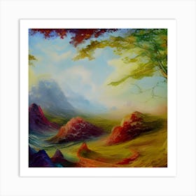 Abstract Landscape Painting Art Print